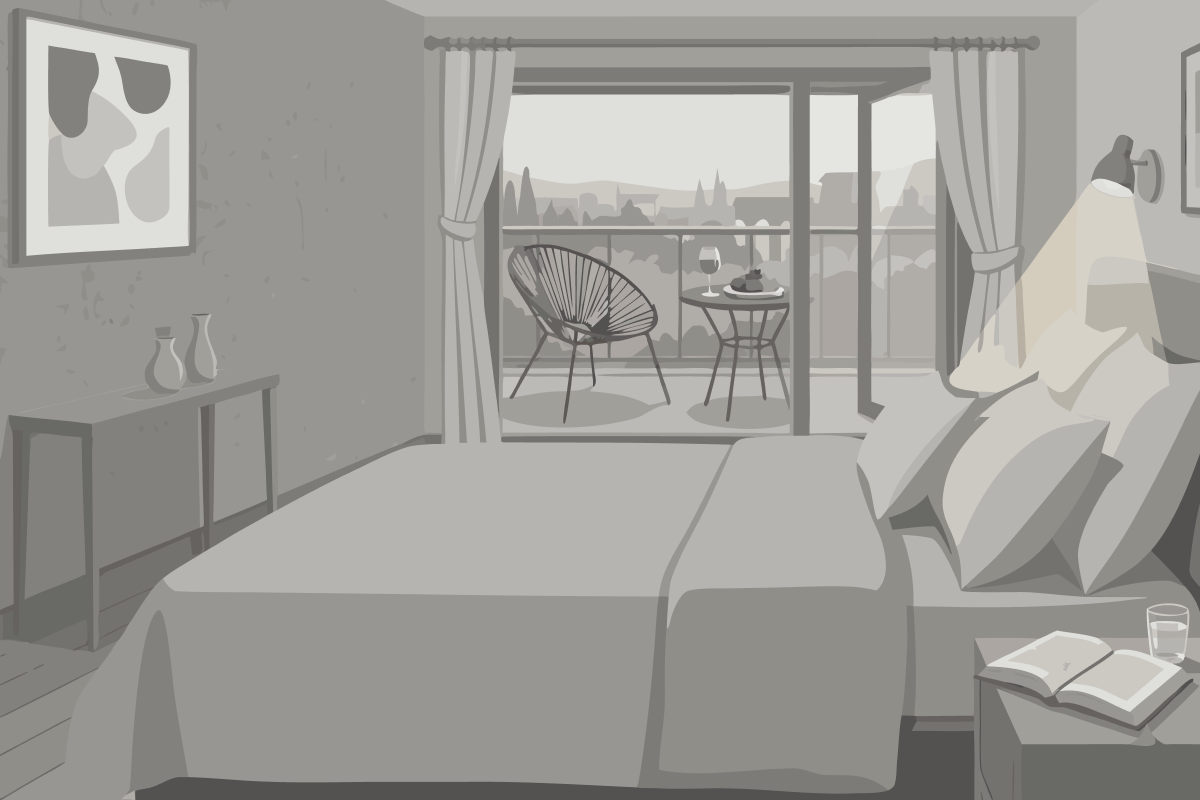 Chambre Double avec Lit d'Appoint - Vue Intérieure